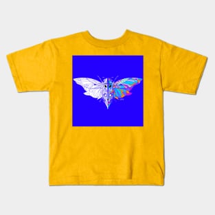 mothman monster in death cicada pattern art ecopop 1 Kids T-Shirt
